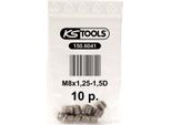 Ks Tools Inserto Filettato M8X1,25 10,8 Mm Confezione Da 10 Pezzi - 150.6041