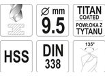 Punta Per Metallo HSS-TIN 9,5Mm