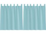 Vidaxl Tende In Voile Con Passanti 2 Pz. Turchese 140X140 Cm