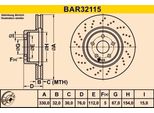 2X Disco Freno Barum BAR32115 Per MERCEDES-BENZ Classe S Coupé (C215)