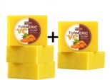 Ailke Sapone Naturale Alla Curcuma, Riduce L'acne, Illumina Il Tono Della Pelle, Acquistandone 3 E Ricevendone 2 In Omaggio