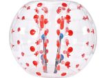 Palla Gonfiabile Bump Bumper 1 Pz. 1,5 M X 1,2 M, Palla Di Collisione Umana, Corpo In Pvc Palla Gonfiabile Di Rimbalzo Per Attività All'aperto, Trasparente + Rosso Punti Palla Gonfiabile Bumper