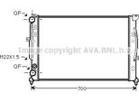 Prasco AIA2123 - Oe 4B0121251G Radiatore, Raffreddamento Motore Per A4 (8D), A6 (4B), Superb I (3U), Passat (3B)