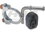 Supporto Scarico Hjs Adatto Per MERCEDES-BENZ Classe E Berlina (W211) Impianto Di Scarico Destro Parte Di Montaggio 82 13 4345