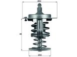 Mahle Tx 82 80D - Termostato Liquido Di Raffreddamento Oe J1634054010 Per Yaris (P9), Yaris (P1), Yaris (P13), Aygo (B4), Aygo (B1)