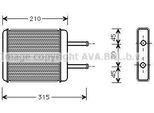 Prasco KA6007 - Oe OK55561H01 Scambiatore Di Calore, Riscaldatore Per Carnival I (Up), Carnival Ii (Gq)