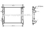 Prasco RTA2261 - Radiatore Oe 7700430647, Raffreddamento Motore Per Clio Ii