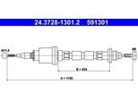 Ate 24.3728-1301.2 Cavo Frizione Per Volvo 240 Station Wagon (P245)