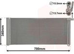 Van Wezel 74005083 Condensatore Climatizzatore Condensatore Climatizzatore Per Porsche Panamera + Essiccatore