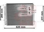 Van Wezel 82005343 - Oe 97606 2W000 Condensatore Aria Condizionata Con Essiccatore Per Santa Fe Iii (Dm)