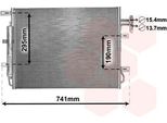 Van Wezel 02005217 - Condensatore Aria Condizionata Oe LR097939 Con Essiccatore Per Range Rover Iii (L322)