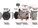 Van Wezel 8200K414 VS12 Compressore Climatizzatore Pag 46 R134A Per Hyundai Ix35 (Lm, El, Elh) Per Kia Sportage (Sl)