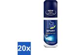 Fa - Sport - Deodorante Roll-On - Energizing Fresh - 50 Ml - Confezione Risparmio - 20 Pezzi