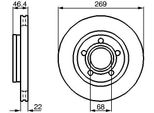 Bosch 0 986 478 574 - Oe 4D0 615 601 B Disco Freno Per A8 (4D)