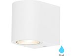 Applique Led Da Esterno Bianco Tondo GU10 Piuma Applique Da Esterno IP44 Attacco GU10 Senza Luminaire