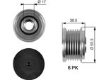 Gates OAP7049 - Puleggia Alternatore Di Primo Equipaggiamento 6111500360 Per Classe C (W203), Classe C (CL203), Classe C (S203), Clk (C209), Classe E (W210), Classe E (VF210), Classe E (S210), Classe G (W463), Classe S (W220)