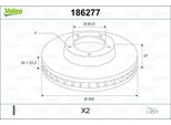 Valeo 186277 - Oe 1757848 Disco Freno, Asse Anteriore Per Mondeo Ii, Cougar