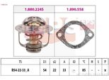 Termostato Eps Refrigerante 85 °C Per Opel Corsa B Hatchback (S93) Astra F Cc (T92) Vectra B (36) Astra F Caravan (T92) Vectra B Caravan (31) Combo