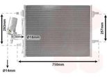 Van Wezel 59005166 Condensatore Climatizzatore Condensatore Climatizzatore Per Volvo XC60 (156) + Essiccatore