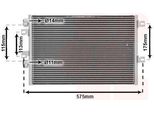 Van Wezel 43005341 - Oe 8200137650 Condensatore Aria Condizionata Per Kangoo (Kc), Kangoo (Fc)