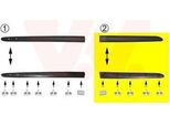 Van Wezel 4339426 - Oe 7700410281 Striscia Di Rivestimento, Posteriore Destra Per Clio Ii