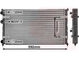 Van Wezel 49002023 - Oe 6K0121253K Radiatore, Raffreddamento Motore Per Arosa (6H), Cordoba (6K), Ibiza (6K), Inca (6K), Caddy Ii (9K), Polo (6N), Polo (6V)