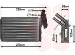 Van Wezel 43006048 - Oe 7701033457 Scambiatore Di Calore, Riscaldatore Per Clio I, Megane I