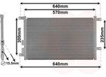 Van Wezel 01005070 - Oe 46790658 Condensatore Aria Condizionata Per 156 (932), 147 (937)