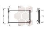 Van Wezel 17005173 - Condensatore Aria Condizionata Oe 46428863 Per Brava, Bravo