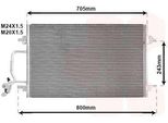 Van Wezel 03005175 Condensatore Climatizzatore Condensatore Climatizzatore Per Audi A8 (4D2, 4D8)