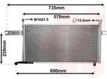 Van Wezel 13005194 Condensatore Climatizzatore Condensatore Climatizzatore Per Nissan Micra Ii (K11)