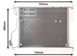 Van Wezel 30005280 Condensatore Climatizzatore Condensatore Climatizzatore Adatto Per MERCEDES-BENZ Classe S Berlina (W220)