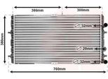 Van Wezel 58002180 - Oe 6K0121253AG Radiatore, Raffreddamento Motore Per Ibiza (6K), Cordoba (6K), Inca (6K)