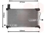 Van Wezel 81005044 Condensatore Climatizzatore Condensatore Climatizzatore Per Daewoo Matiz Hatchback (M100, M150)