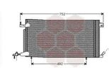 Van Wezel 40005187 Condensatore Climatizzatore Condensatore Climatizzatore Adatto Per Peugeot 306 Hatchback (7A, 7C, N3, N5) + Essiccatore