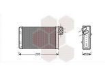 Van Wezel 40006240 Scambiatore Di Calore Riscaldamento Interno Radiatore Adatto Per Peugeot 406 (8B) 406 Coupé (8C) 406 Break (8E/F)
