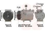 Van Wezel 5900K121 - Compressore Aria Condizionata Oe 8602621 Per S60 I (384), S80 I (184), V70 Ii (285), XC90 I (275)