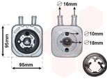 Van Wezel 58003086 - Oe 028117021E Radiatore Olio Per A3 (8L), A4 (8D), A4 (8E), A4 (8H), A6 (4B), A8 (4E), Tt (8N), Alhambra (7V), Cordoba (6K), Ibiza (6K), Leon (1M1), Toledo Ii (1M2), Octavia I (1U), Superb I (3U), Superb Ii (3T), Bora (1J), Cc (358), Golf Iv (1J), Golf Cabriolet (1E), T5, New Beetle, Passat (3B), Passat Cc (357), Sharan (7M)