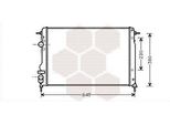 Van Wezel 43002312 - Radiatore Oe 8200189288, Raffreddamento Motore Per Logan, Sandero, Logan I, Megane I, Scenic I