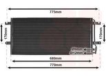 Van Wezel 58005197 - Oe 701820413K Condensatore Aria Condizionata Per T4