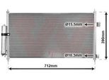 Van Wezel 13005263 - Condensatore Aria Condizionata Oe 92100 9H200 Con Essiccatore Per X-Trail (T30)