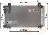 Van Wezel 53005394 - Oe 88450 05140 Condensatore Aria Condizionata Con Essiccatore Per Avensis (T25)