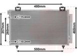 Van Wezel 53005392 - Oe 88450 05100 Condensatore Aria Condizionata Con Essiccatore Per Avensis (T25)