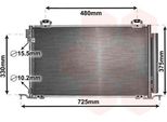 Van Wezel 53005393 - Oe 88450 05120 Condensatore Aria Condizionata Con Essiccatore Per Avensis (T25)