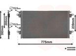 Van Wezel 43005366 Condensatore Climatizzatore Condensatore Climatizzatore Per Renault Laguna Ii Grandtour (KG0/1)