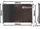 Van Wezel 25005209 Condensatore Climatizzatore Condensatore Climatizzatore Per Honda Civic Vii Hatchback (Eu, Ep, Ev)