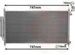 Van Wezel 25005233 Condensatore Climatizzatore Condensatore Climatizzatore Per Honda FR-V (Be) +Essiccatore