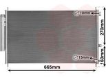 Van Wezel 25015701 - Oe 80110T1GG01 Condensatore Aria Condizionata Con Essiccatore Per CR-V Iv (Rm)