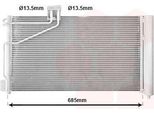 Van Wezel 30005493 Condensatore Climatizzatore Condensatore Climatizzatore Adatto Per MERCEDES-BENZ Slk (R171) +Essiccatore