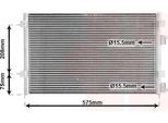 Van Wezel 07005103 - Condensatore Aria Condizionata Oe 5093708AA Per Pt Cruiser (Pt)
